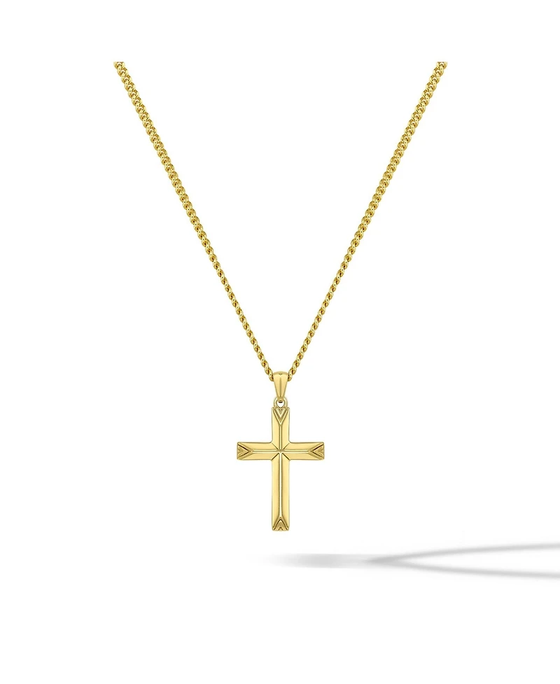 Vincero Men's Gold Cross Pendant Necklace in Stainless Steel, 22"