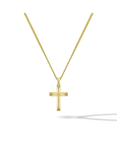 Vincero Men's Gold Cross Pendant Necklace in Stainless Steel, 22"