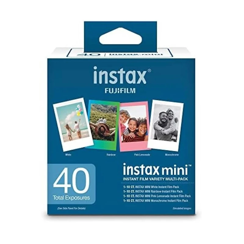 Fujifilm Instax Mini 99 Instant Film Camera, Matte Black, Bundle with Instant Variety Value Film Pack, 40 Exposures
