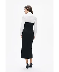 Nocturne Women's Shirt Detail Midi Dress