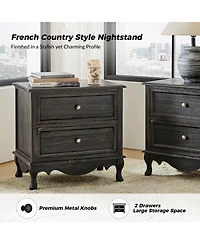 Pallantium Classical 24" Tall 2 - Drawer Nightstand