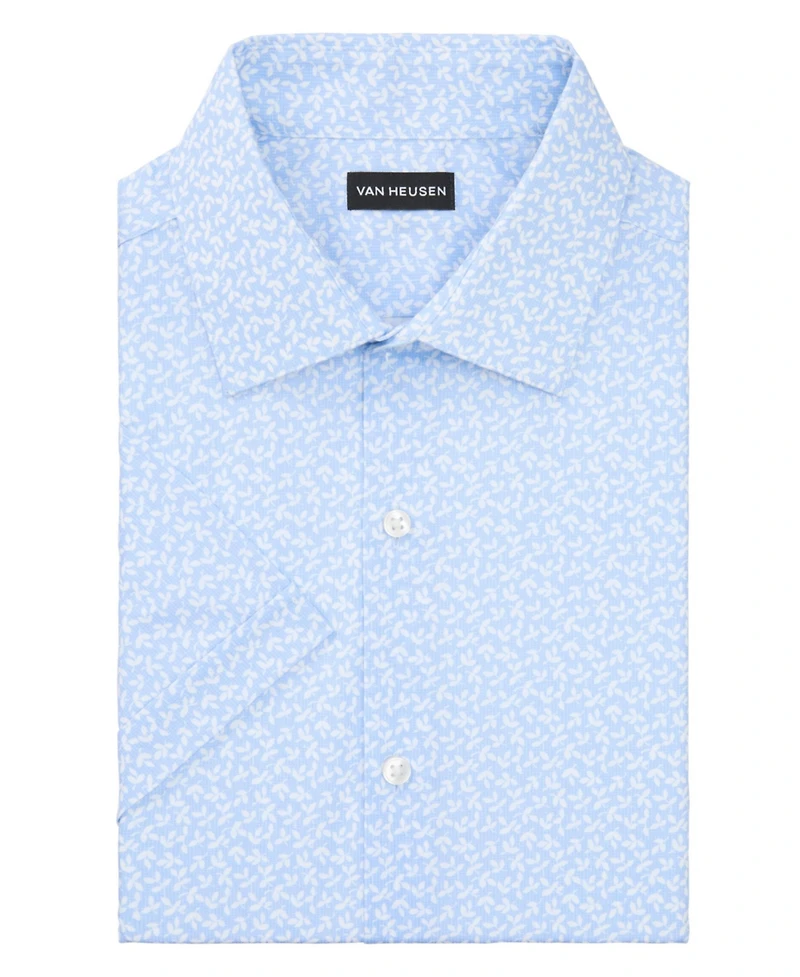 Van Heusen Men's Slim Fit Short Sleeve Dress Shirt
