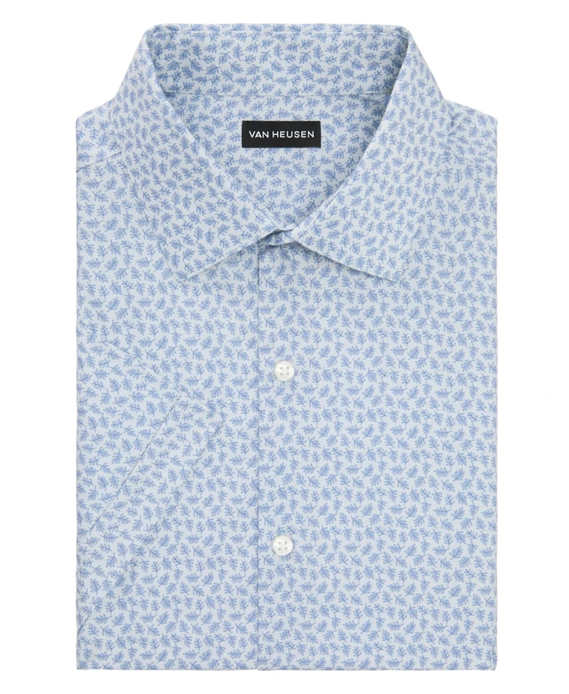 Van Heusen Men's Slim Fit Short Sleeve Dress Shirt