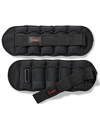 Sunny Health & Fitness Adjustable Ankle Weights 5 lb, Pair, Black