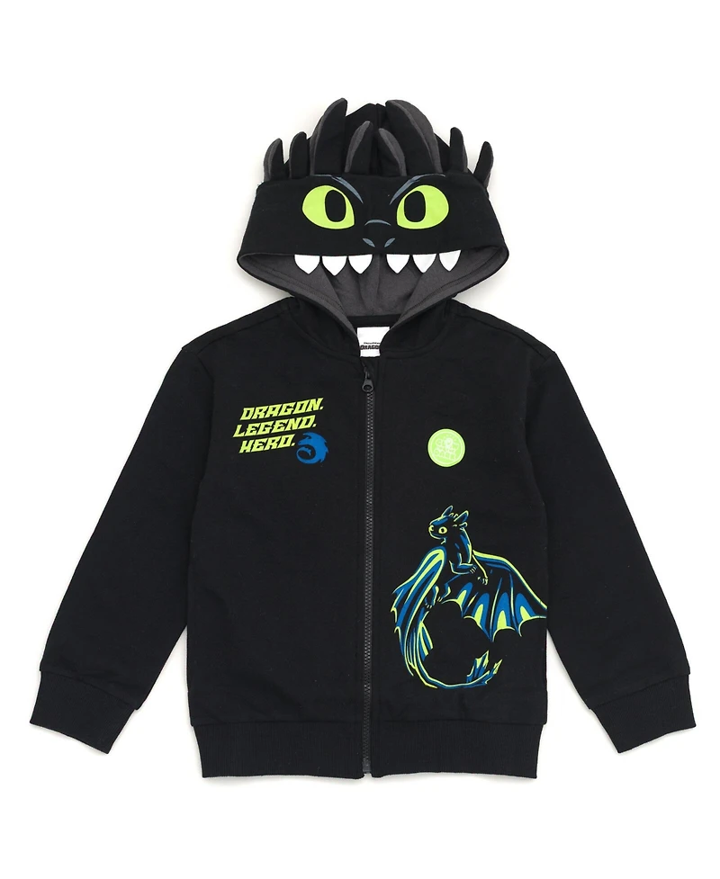 How to Train Your Dragon Toddler Boys Toothless Fleece Cosplay Hoodie