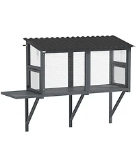 PawHut Outdoor Cat Catio, Cat Enclosure Window Perch with Jumping Platform