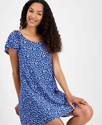 Robbie Bee Women's Printed Off-The-Shoulder Shift Dress