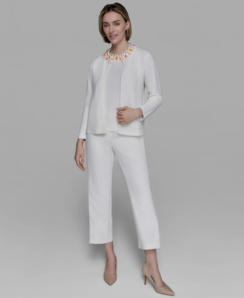 Karl Lagerfeld Paris Women's Embellished-Neck Jacket