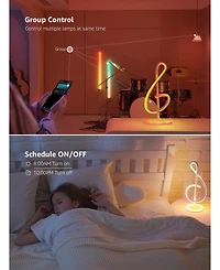 Lepro TB2 Ai Smart Table Lamp, Rgb+Ic Addressable Led Lamp Alexa Google Enable, App Control Color Changing Modern Spiral Lamp No Remote, Music Sync, A