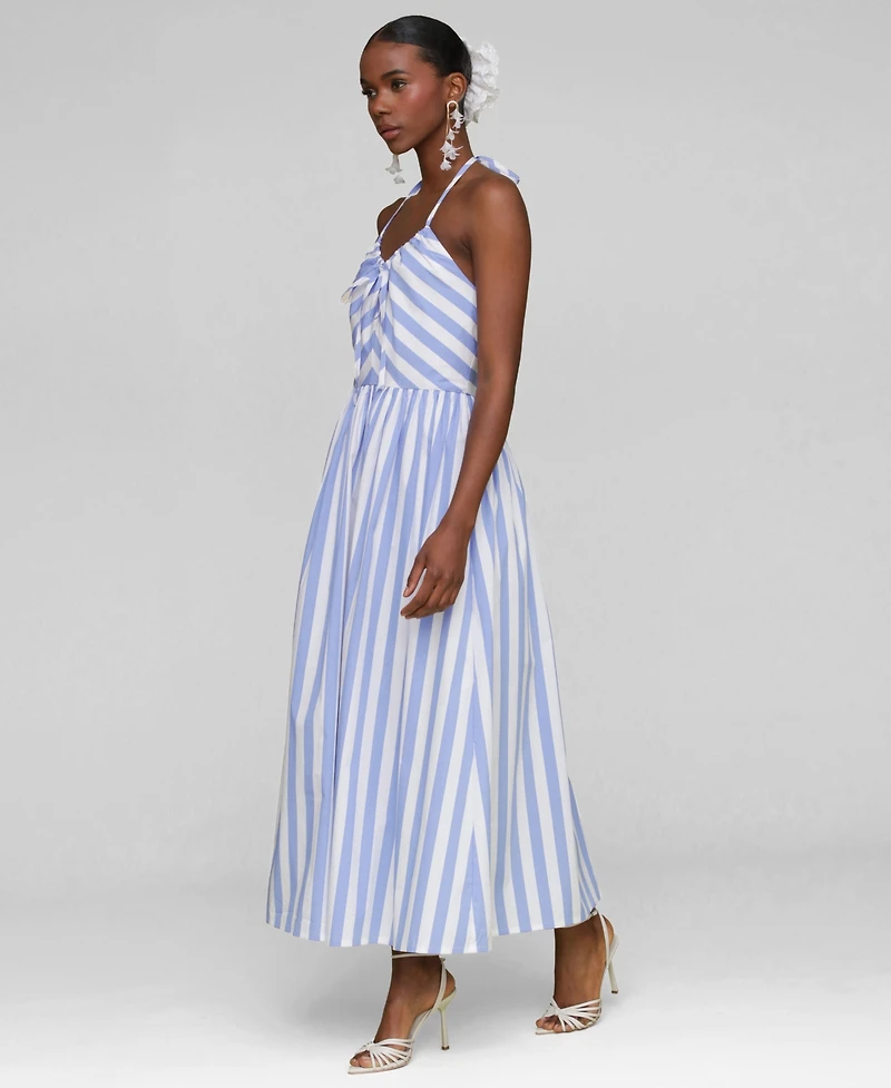 Avec Les Filles Women's Halter Maxi Dress