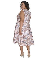 Calvin Klein Plus Printed Sleeveless Midi Dress