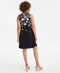 Women's Printed Sleeveless Flip-Flop Dress