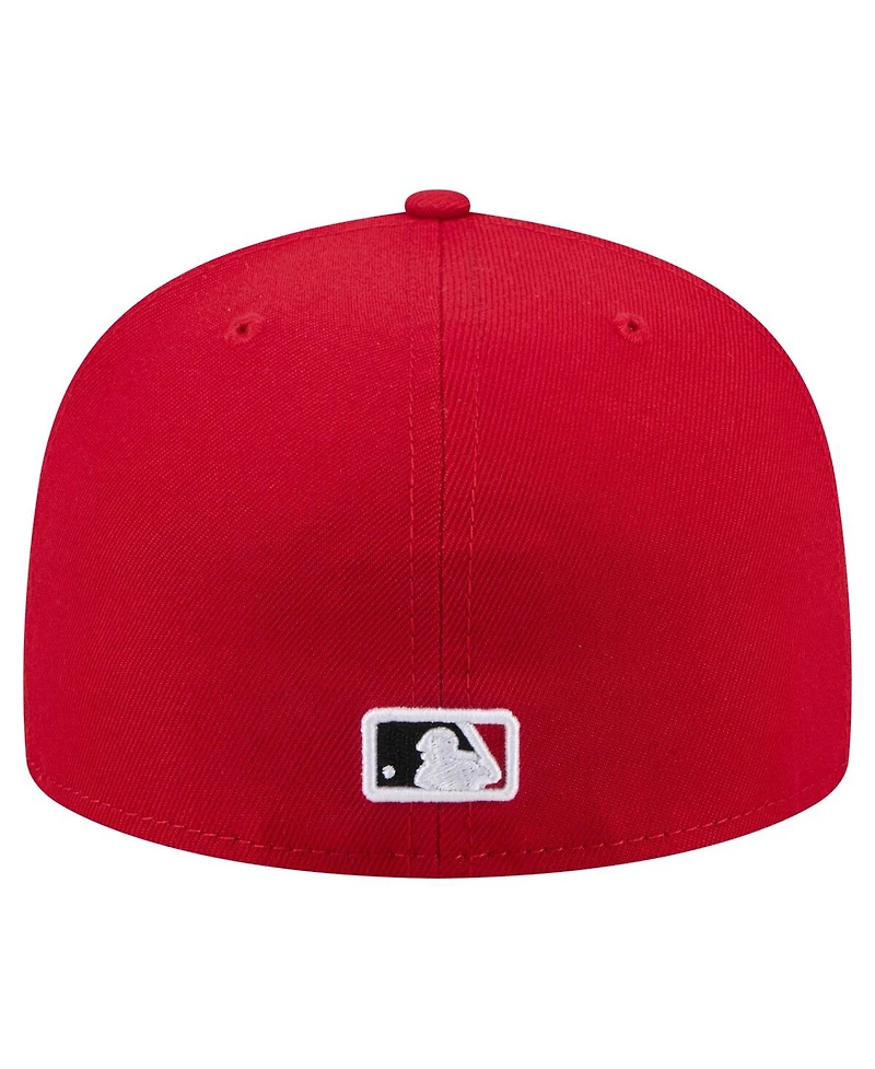 New Era Men's Red Cincinnati Reds Yarn Stitch 59FIFTY Fitted Hat