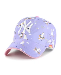 '47 Brand Big Girls Lavender New York Yankees Unicorn Clean Up Adjustable Hat