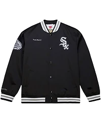Mitchell & Ness Men's Frank Thomas Black Chicago White Sox Legends Collection Vintage Satin Full-Snap Jacket