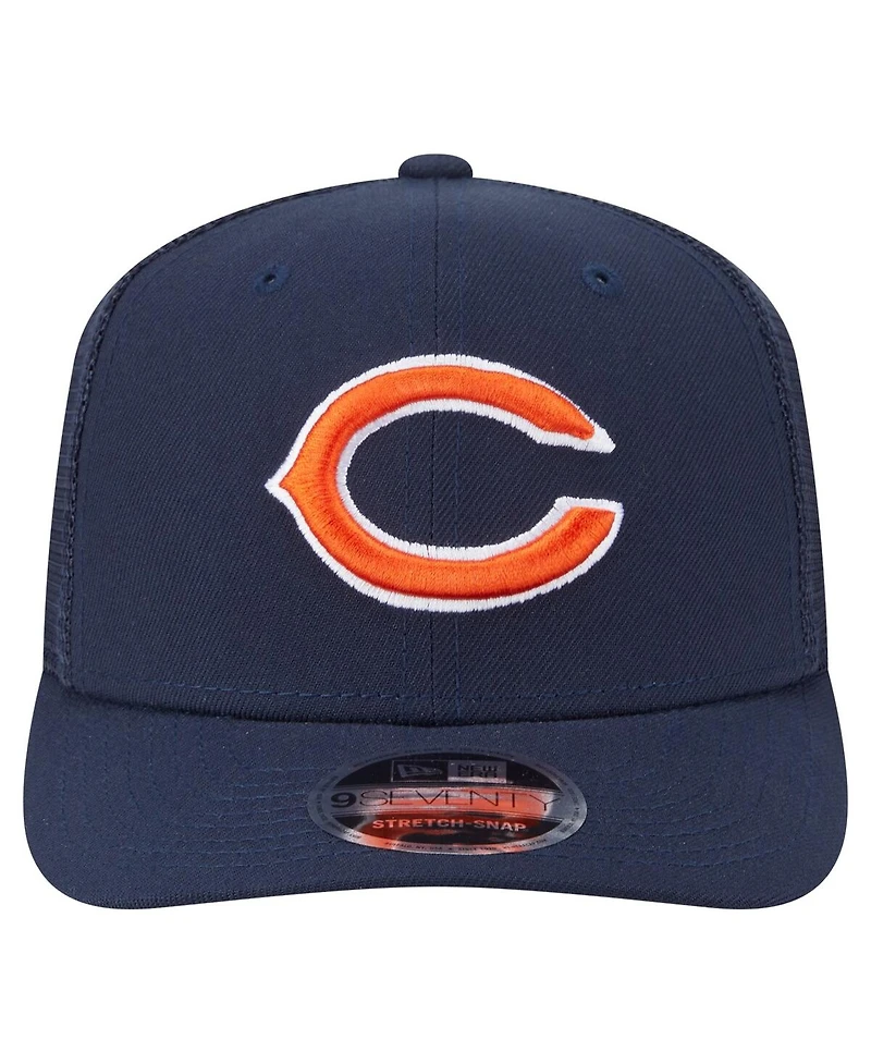 New Era Men's Navy Chicago Bears Main Trucker 9SEVENTY Stretch-Snap Hat