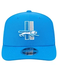 New Era Men's Blue Detroit Lions Main Trucker 9SEVENTY Stretch-Snap Hat