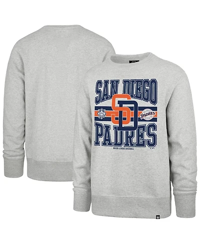 '47 Brand Men's Gray San Diego Padres Letters Headline Pullover Sweatshirt