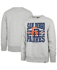 '47 Brand Men's Gray San Diego Padres Letters Headline Pullover Sweatshirt