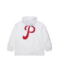Mitchell & Ness Men's White Philadelphia Phillies Vintage Full-Snap Hooded Coaches Jacket
