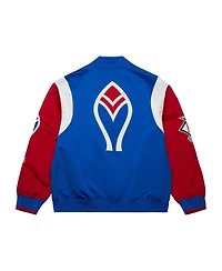 Mitchell & Ness Men's Royal/Red Atlanta Braves Cooperstown Collection Team Origins Satin Full-Snap Jacket