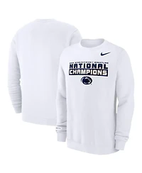 Nike Men's White Penn State Nittany Lions 2025 Ncaa Wrestling National Champions Club Fleece Pullover Sweatshirt