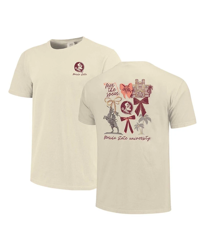 Comfort Colors Women's Natural Florida State Seminoles Coquette T-Shirt