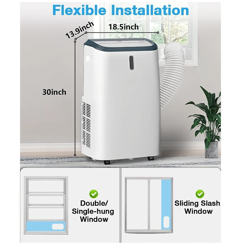 Cowsar Portable Air Conditioner 12000 Btu,Portable Ac Unit for Room Cools up to 550 Sq.ft,Air Conditioner Portable 3-in-one for Cooling,Dehumidifier&F