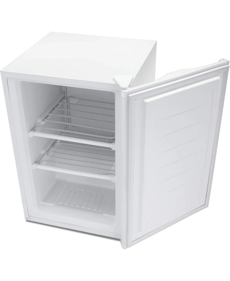 Cowsar Upright Freezer 3.0 Cu.ft, Compact Mini Freezer with Reversible Single Door, Temperature Control, Removable Shelves, Small freezer Stainless St
