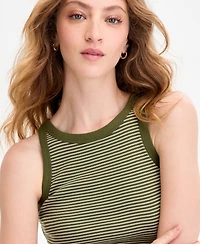 Levi's Women's Essential Racer Tank - Cloves Stripe Olive