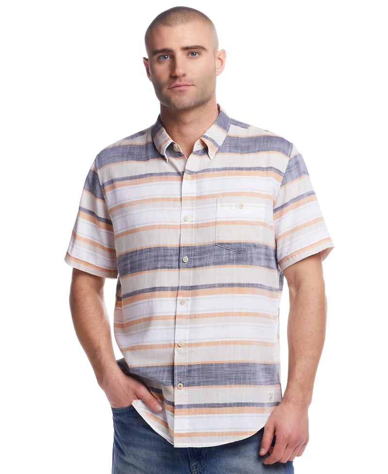 Weatherproof Vintage Men's Twill Stripe Button-Down Shirt