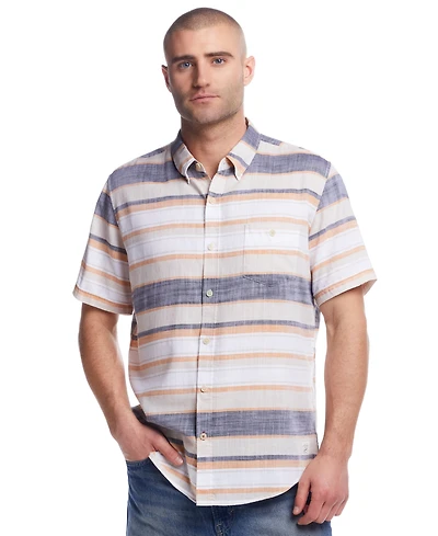 Weatherproof Vintage Men's Twill Stripe Button-Down Shirt