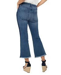 Liverpool Los Angeles Petite Gia Glider Frayed-Hem Cropped Flare Jeans