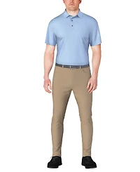 Pga Tour Men's Short Sleeve Micro Geo Print Polo Shirt