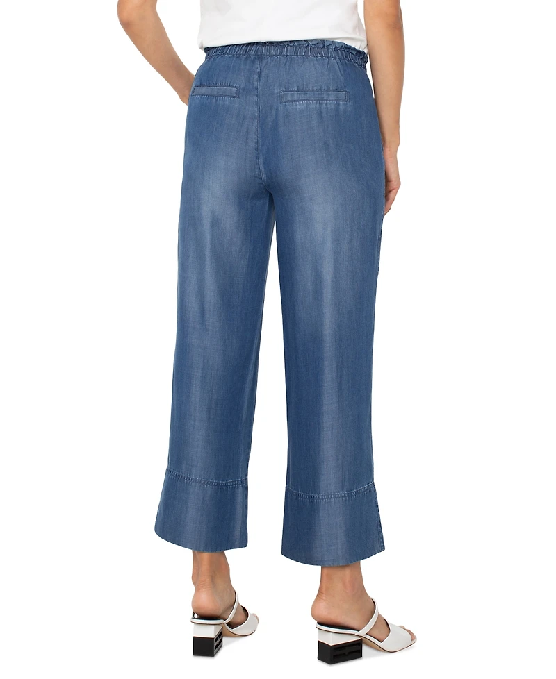 Liverpool Los Angeles Petite Wide-Leg Ankle Pants