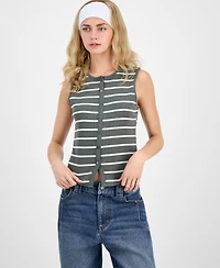 Madden Girl Juniors' Faux Button-Front Tank