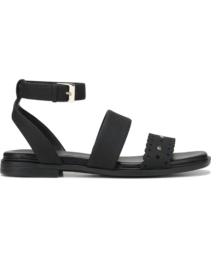 Naturalizer Women's Gana Square Toe Strappy Flat Sandals