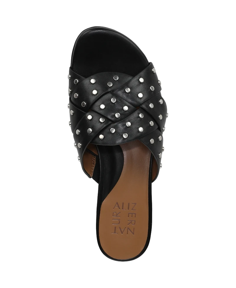 Naturalizer Women's Morena Studded Block Heel Slide Sandals
