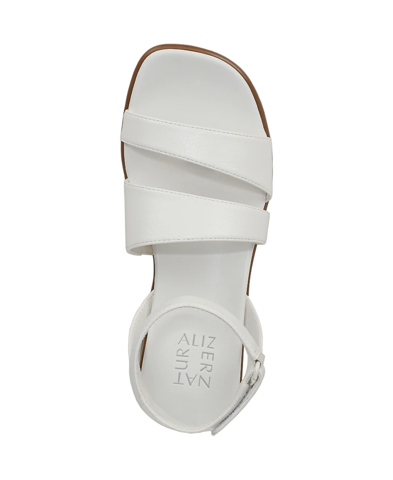 Naturalizer Women's Effie Square Toe Block Heel Flat Sandals