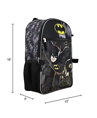 Dc Comic Book Batman Symbol 5-Piece Backpack Accessory Set for boys