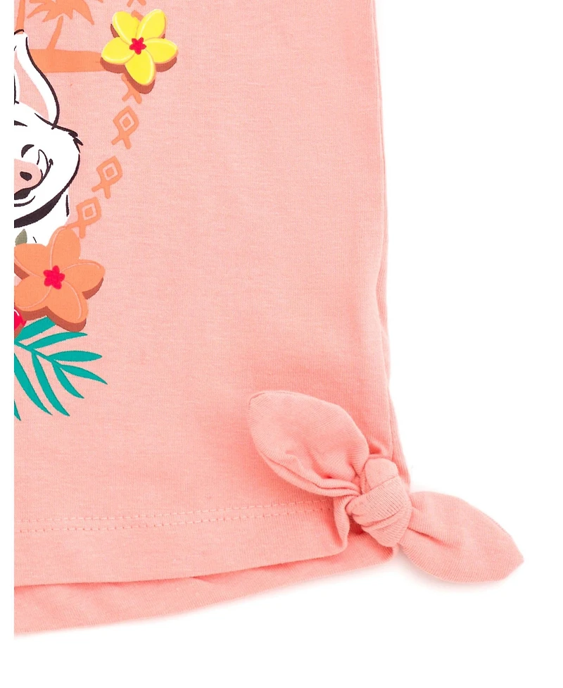 Moana Baby Girls T-Shirt and Chambray Shorts Outfit Set