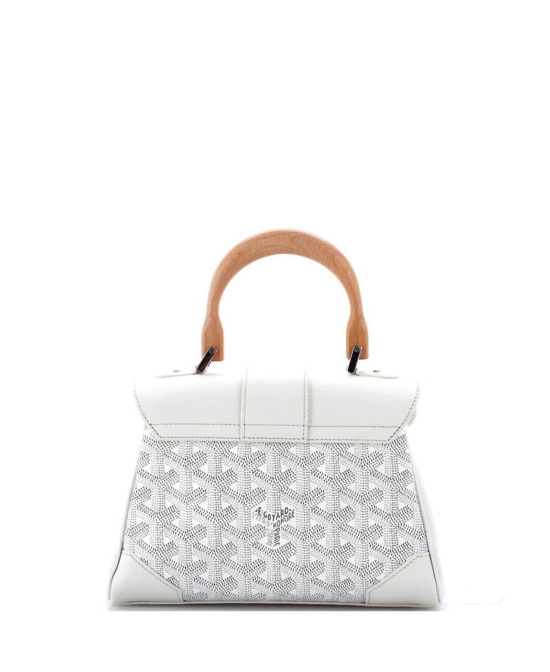 Pre-Owned Goyard Mini Saigon Top Handle Bag Coated Canvas with Leather