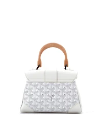 Pre-Owned Goyard Mini Saigon Top Handle Bag Coated Canvas with Leather