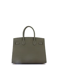 Pre-Owned Hermes Birkin 30 Handbag Green Epsom with Gold Hardware
