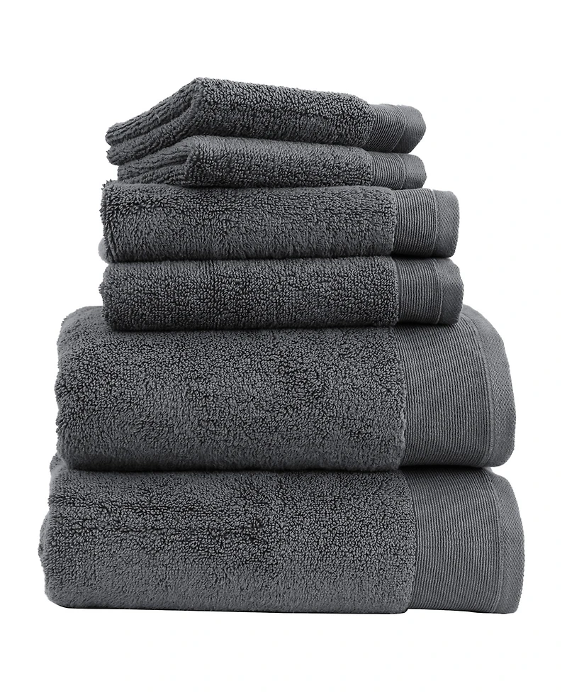 6-Piece Bath Towel Set, Soft 100% Cotton by California Design Den