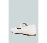 Albi Patent Toe Cap Tweed Mary Janes Women