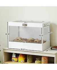 PawHut Hamster Cage with Openable Top, Hut, Small Animal Habitat,