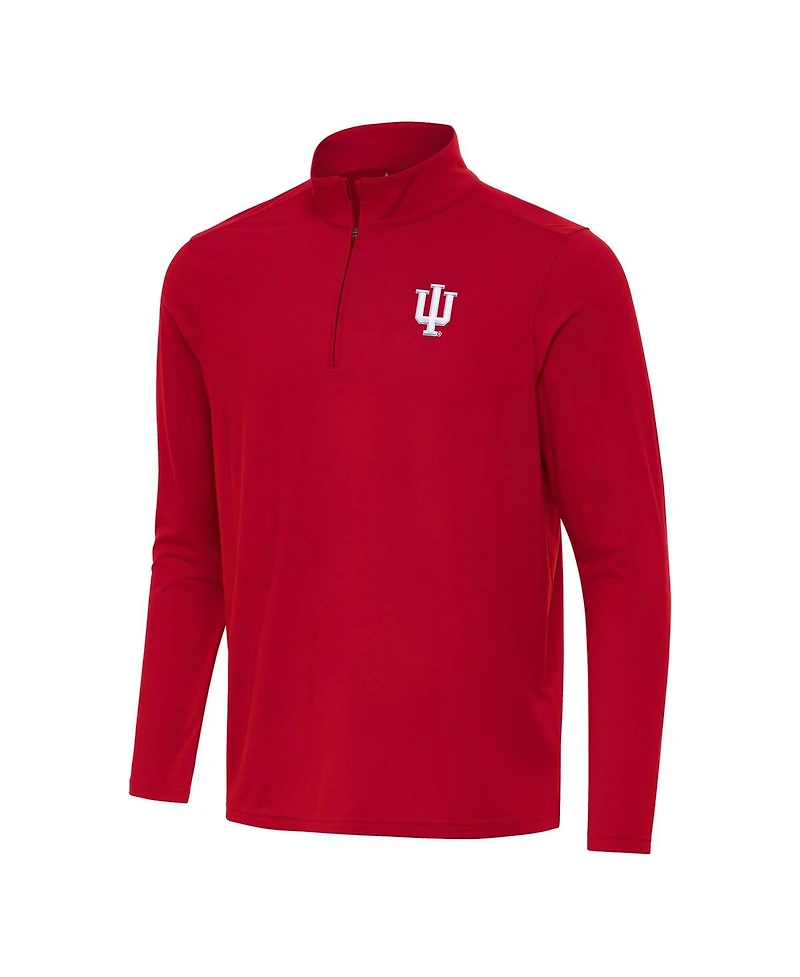 Antigua Men's Crimson Indiana Hoosiers Intent Quarter-Zip Top