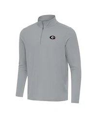 Antigua Men's Gray Georgia Bulldogs Intent Quarter-Zip Top