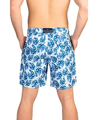 Tailorbyrd Men's Tropical Leaves Swim Shorts